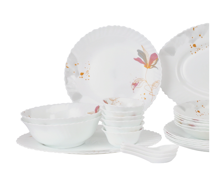 Delcasa DC3384 40 Piece Opalware Dinner Set - White in UAE