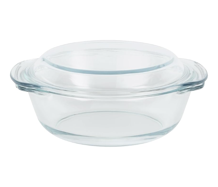 Delcasa DC3313 Round Glass Baking Casserole with Lid 1500 ml - Clear in UAE