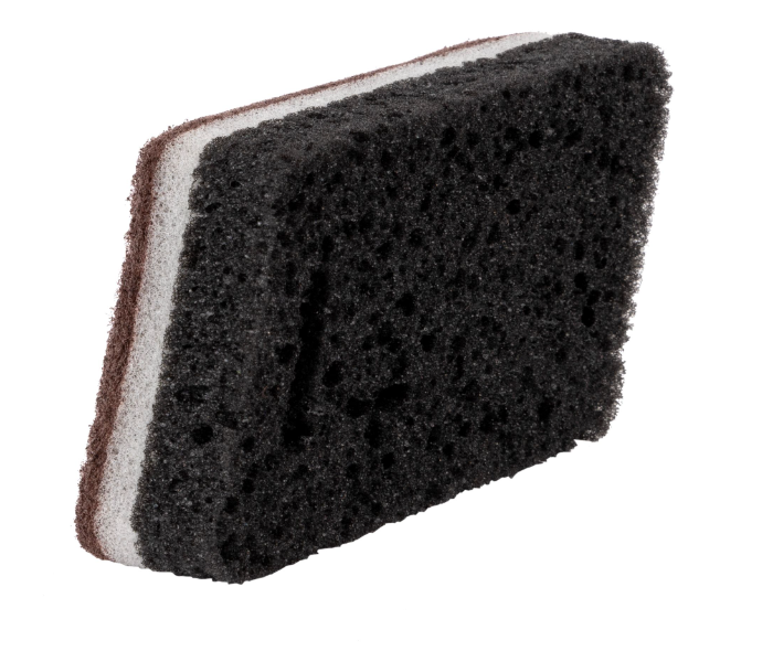 Delcasa DC3014 Multipurpose Kitchen Sponge Scrubber Pack Of 2 - Black in UAE