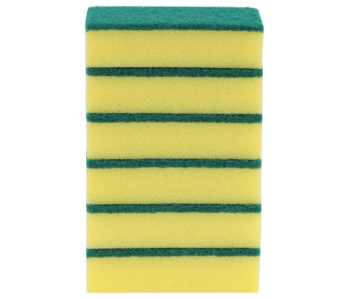 Delcasa DC2997 Sponge Scrubber Pack Of 6 - Green And Yellow in UAE