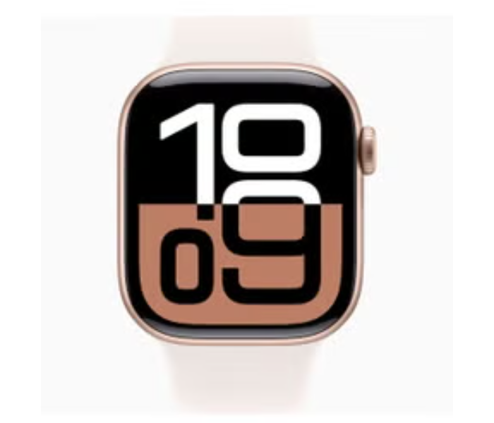 Apple Watch Series 10 GPS 42mm Aluminium Case With Light Blush Sport Band - Rose Gold in UAE