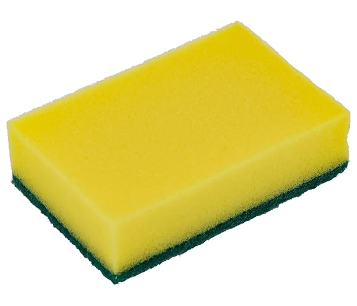Delcasa DC2995 Sponge Scrubber Pack of 10 - Green And Yellow in UAE