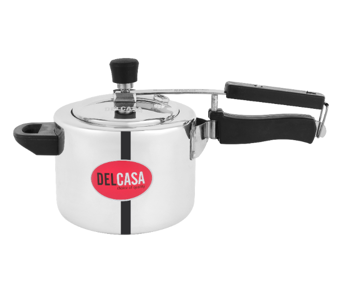 Delcasa DC3336 3 Liters Aluminum Pressure Cooker Equipped With Whistling And Safety Valve And Inner Lid - Silver in UAE