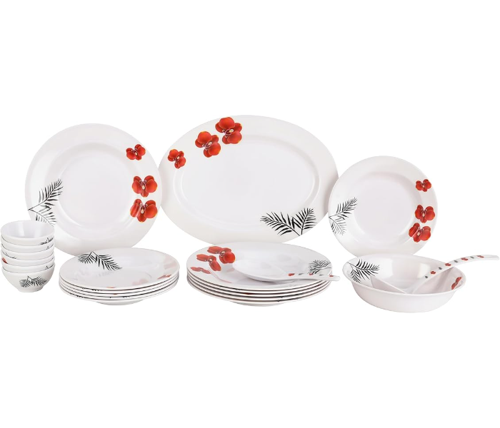 Delcasa DC3393 Melamine Dinner Set 22 Piece Set - White in UAE