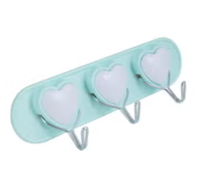 Delcasa DC2603 3 Hook Heart Hanger - Blue And White in UAE