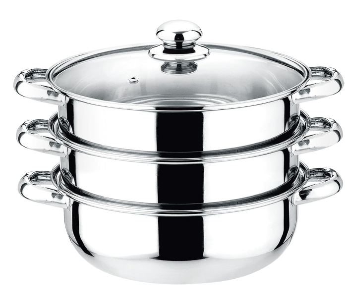 Delcasa DC2958 3 Layer Stainless Steel Steamer 4 Liter - Silver in UAE