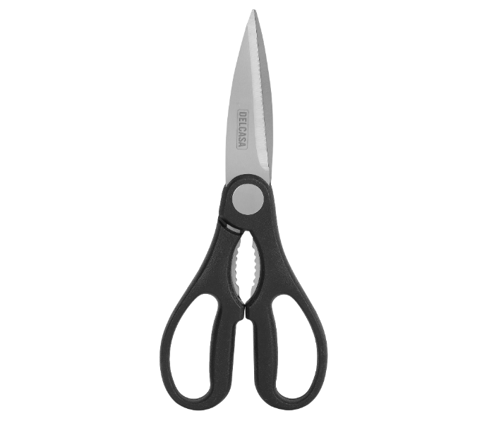 Delcasa DC3198 8Inch Kitchen Scissors 2-In-1 Design With Stainless Steel And Pp Handle - Black in UAE