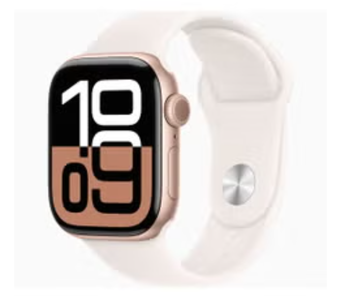 Apple Watch Series 10 GPS 42mm Aluminium Case With Light Blush Sport Band - Rose Gold in UAE
