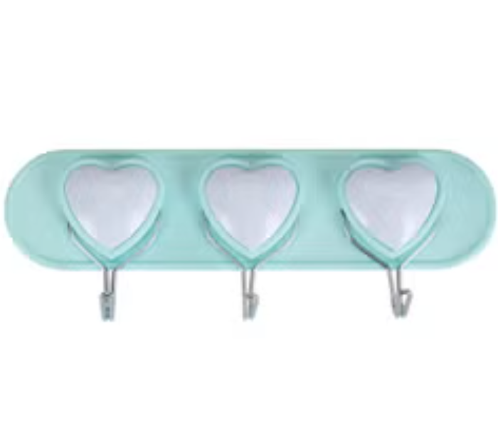 Delcasa DC2603 3 Hook Heart Hanger - Blue And White in UAE