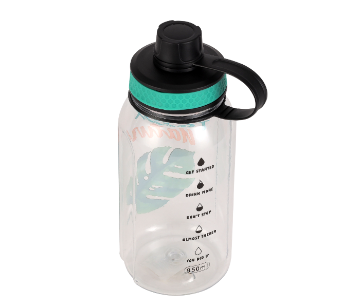 Delcasa DC3110 950 ML Plastic Water Bottle With Lid And Secure Lock - Transparent in UAE