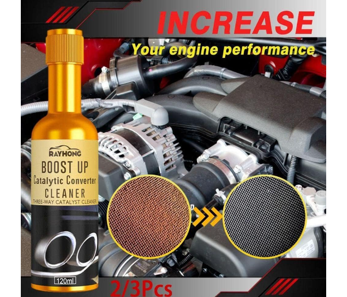 Boost Up Catalytic Converter Cleaner, Multipurpose Engine, Fuel and Exhaust System Deep Cleaner, Removal Booster for Petrol, Diesel, Hybrid Catalytic Converter Carbon Deposit 120ml in KSA