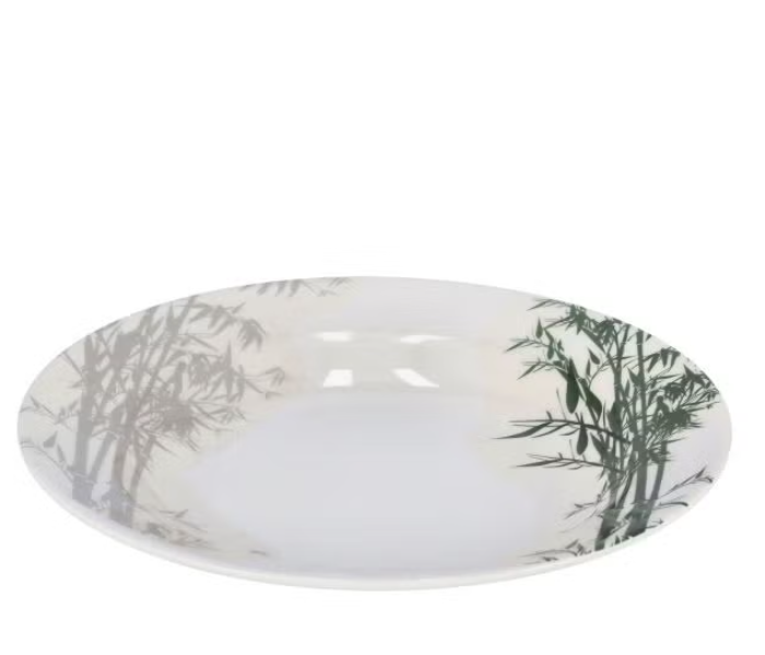 Royalford RF9885 10 Inch Melamine Ware Soup Plate - White And Green in UAE