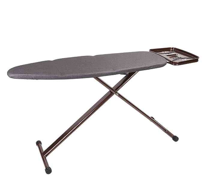 Royalford RF9654 Mesh Ironing Board with Steam Iron Rest Heat Resistant with Adjustable Height and Lock System - Grey in UAE