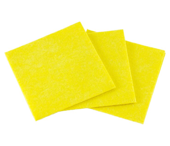 Royalford RF11071 3 Piece Easy Clean Cleaning Clothes 100% Anti-Bacterial - Yellow in UAE