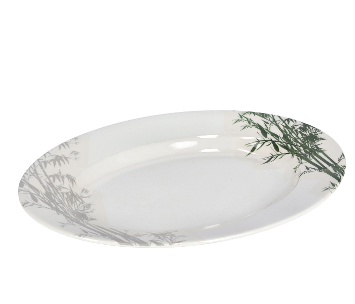 Royalford RF9893 Melamineware Oval Dinner Plates 14 Inch - White in UAE