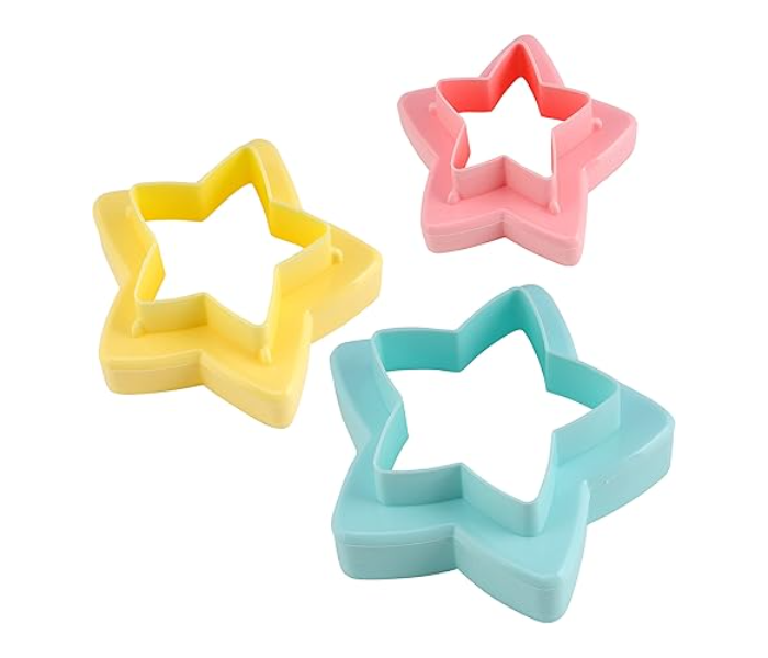 Royalford RF10964 3Pc Double Side Star Cookie Cutter - Silver in UAE