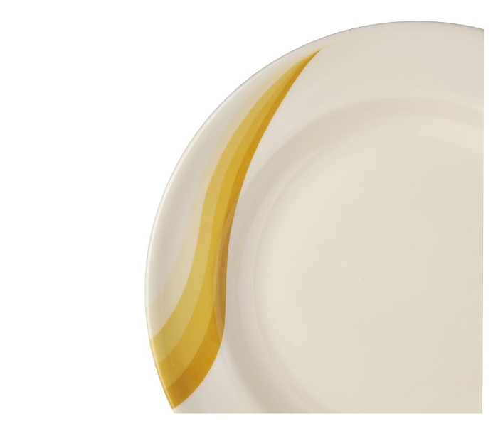Royalford RF8043 9inch Melamine Ware Super Rays Deep Plate - White And Yellow in UAE