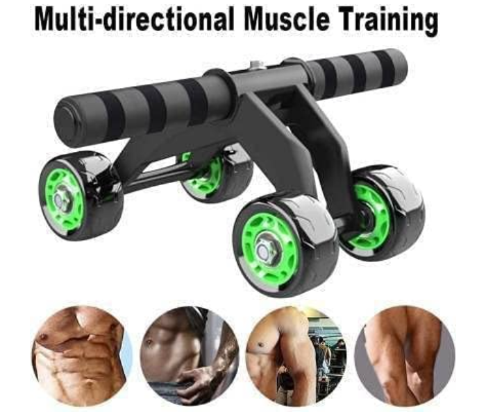 4 Wheel Ab Roller Balanced Pro Advance Wheel Roller Abdominal Fitness Trainer And Stomach Exercise Machine Equipment Workout for Men & Women AB Roller Exerciser in KSA