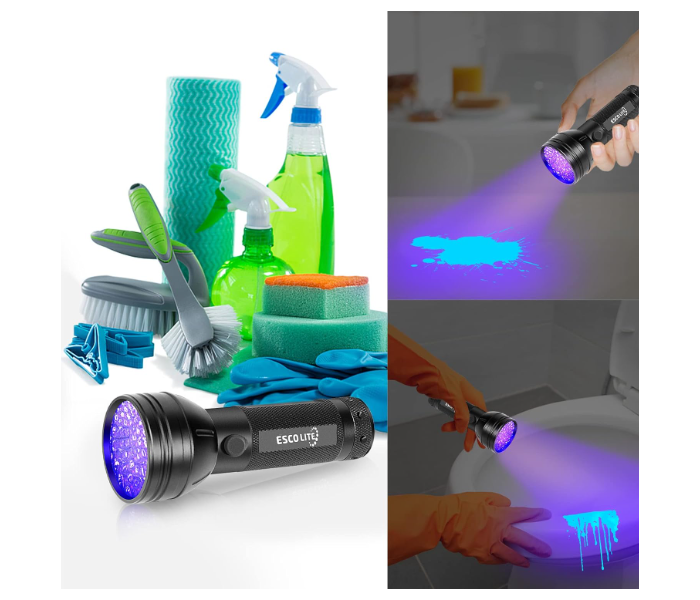Libro UV Flashlight, 51 LED UV Blacklight, 395 Color UV Flashlight, Blacklight Detector for Pet Urine, Stains, and Bed Bug in KSA