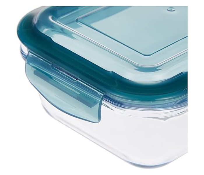 Royalford RF9985 2Pcs Glass Reusable Airtight Food Storage Tray With Snap Locking Lids 1000ml and 400ml - Assorted in UAE