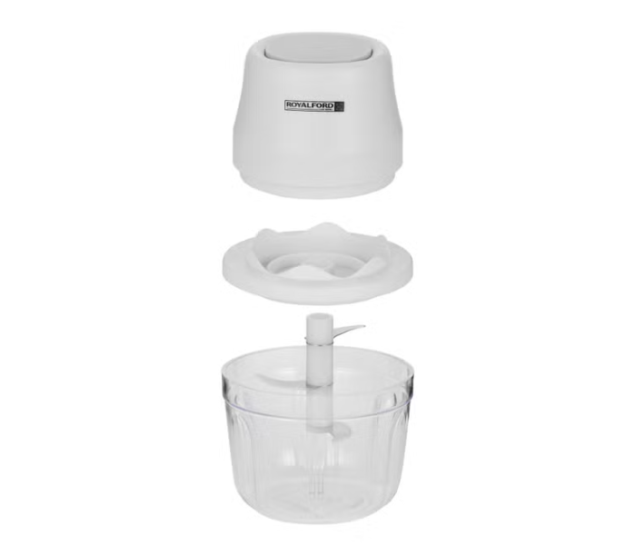 Royalford RF10411 Rechargeable Mini Food Processor 250ml PP & PET Bowl Portable - Grey in UAE