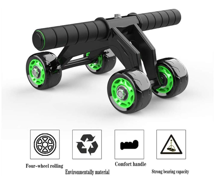 4 Wheel Ab Roller Balanced Pro Advance Wheel Roller Abdominal Fitness Trainer And Stomach Exercise Machine Equipment Workout for Men & Women AB Roller Exerciser in KSA