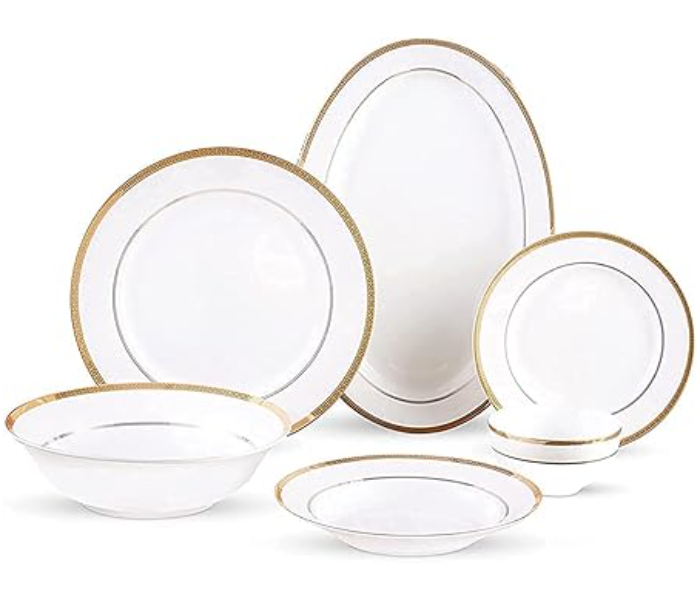 RoyalFord RF10490 Premium Porcelain Dinner Set 20pcs - White in UAE