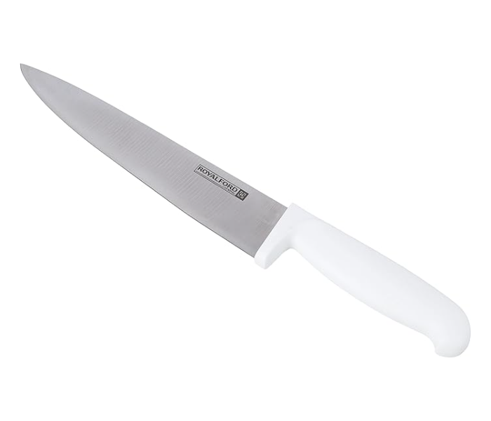 Royalford RF10235 9 Inch Chef Knife Stainless Steel with PP Handle - White in UAE