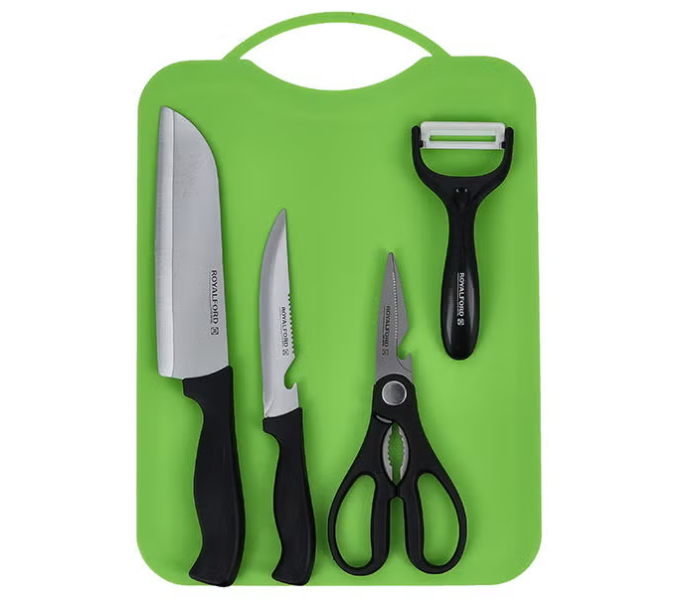 Royalford RF10677 5 Pcs Kitchen Gadget Set Stainless Steel And Pp - Black in UAE