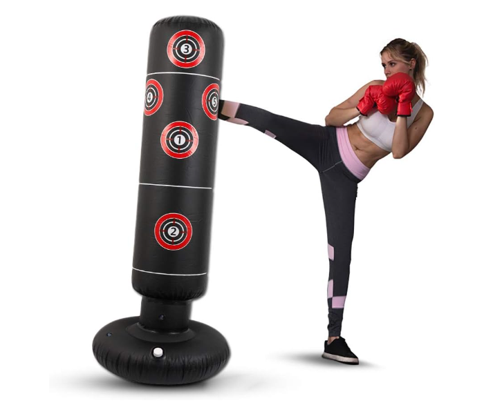 Adult Inflatable Punch Boxing Bag, 160cm, Adult Foot Punch Bag, Adult Punching Ball, Heavy Foot Fitness Equipment for Muay Thai Kickboxing Martial Arts MMA in UAE