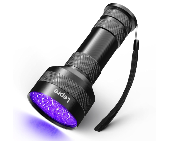 Libro UV Flashlight, 51 LED UV Blacklight, 395 Color UV Flashlight, Blacklight Detector for Pet Urine, Stains, and Bed Bug in KSA