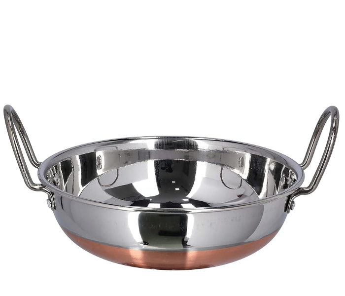 Royalford RF9974 Kadai Copperbottom With Stainless Steel Handle 23.5Cm - Silver in UAE