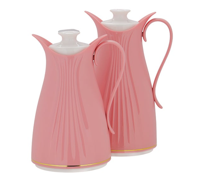Royalford RF10269 2 Piece Portable And Leak Resistant Double Wall Vacuum Thermos Eliza ASBESTOS Free PP Outer Body Vacuum Flask 700ml - Pink in UAE