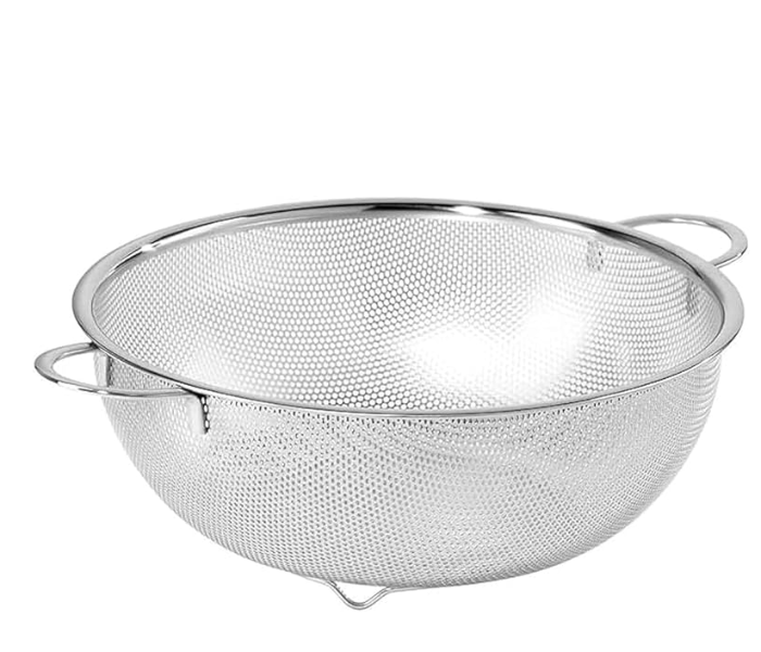 Royalford RF12683 25.5cm Large Strainer Vegetable Sifter Rice Colander - Silver in UAE