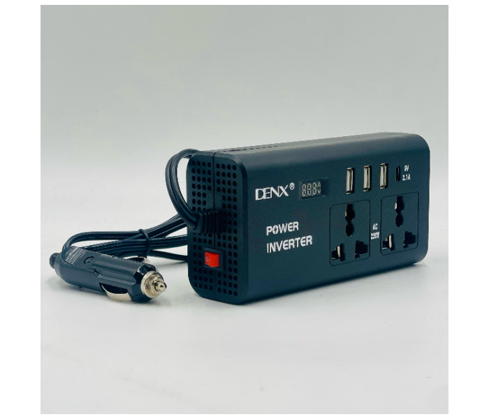 Portable Car Power Inverter Charger 300W Cigarette Lighter Socket 4 USB Ports 2 Charger Outlets 220V AC Converter with LED Display in KSA