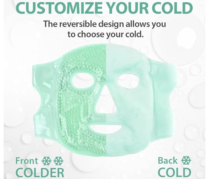 Cold Face Eye Mask Ice Pack Reduce Face Puff, Dark Circles, Gel Beads Hot Heat Cold Compress Pack, Face SPA for Woman Sleeping, Pressure, Headaches, Skin Care, Post Laser in KSA