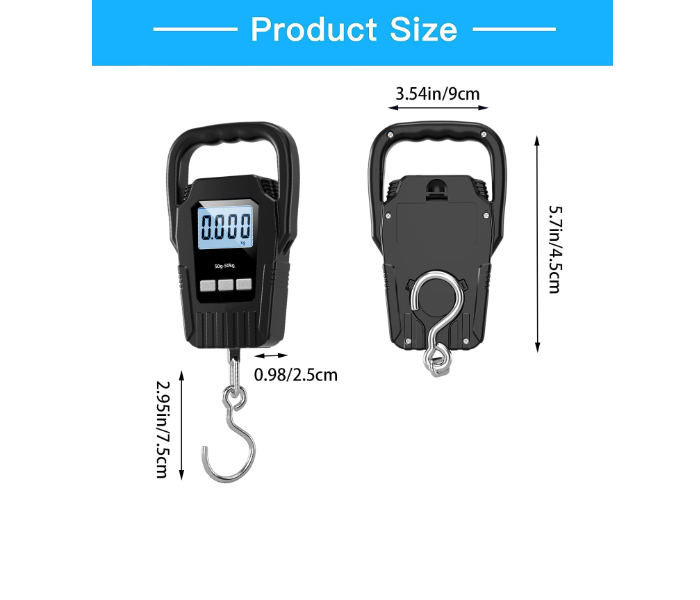 Scale110lb/50kg Luggage Scale,Upgrade Large Handle & Backlit LCD Display, Suitcase Scale with Comfortable Handle & Large Hook in UAE