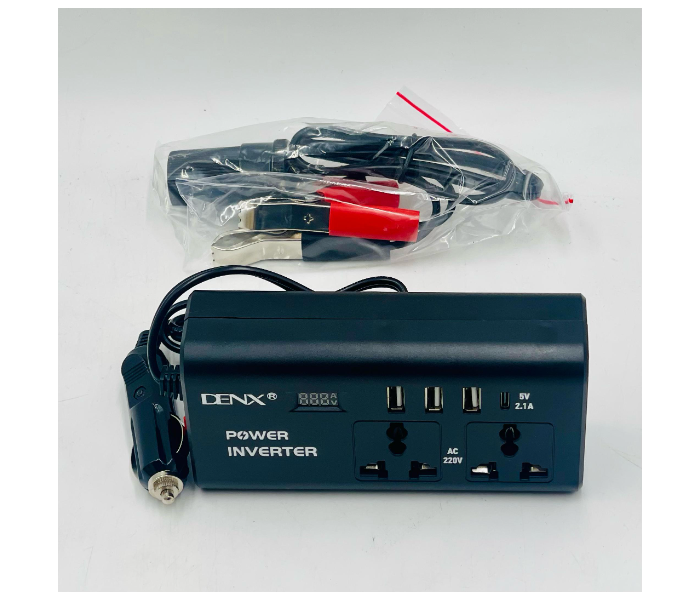 Portable Car Power Inverter Charger 300W Cigarette Lighter Socket 4 USB Ports 2 Charger Outlets 220V AC Converter with LED Display in KSA