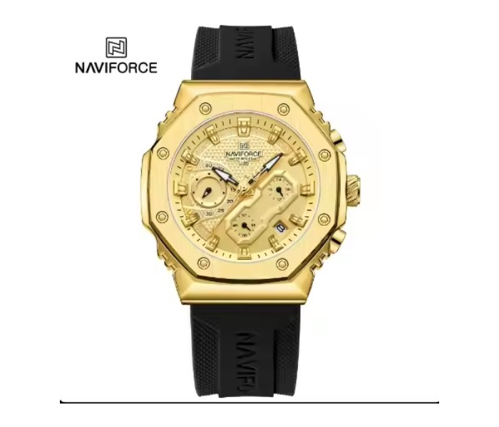 Naviforce 8035G Men's Chronograph Sports Watch – Waterproof, Luminous, Silicone Strap in UAE