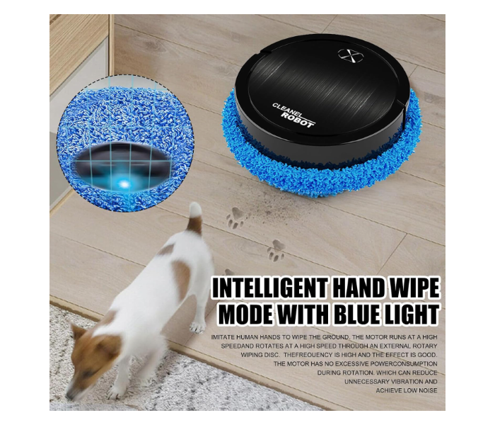 MINI Automatic Robot Mop Quiet Smart Mopping Robot Cleaner Robot Intelligent Sweeping Robot Vacuum Cleaner, Automatic Mini Home Automatic Robot Rechargeable Cleans Hard Floors for Daily Cleaning, Pet Hair, Paper Scraps in UAE