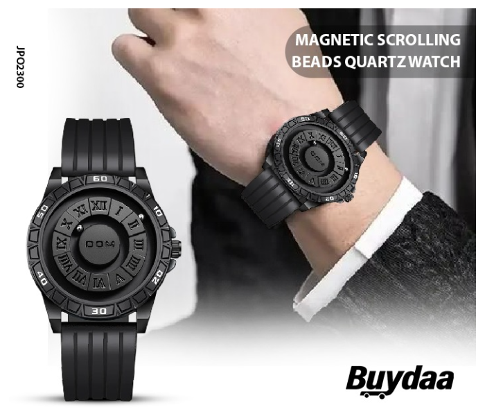 Trending New Men's Creative Magnetic Scrolling Beads Quartz Watch for Men Waterproof watches in KSA