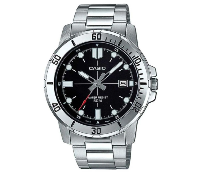 Casio JPNCAM Men's Stainless Steel Analog Watch MTP-VD01D-1EVUDF - Silver-colored in UAE