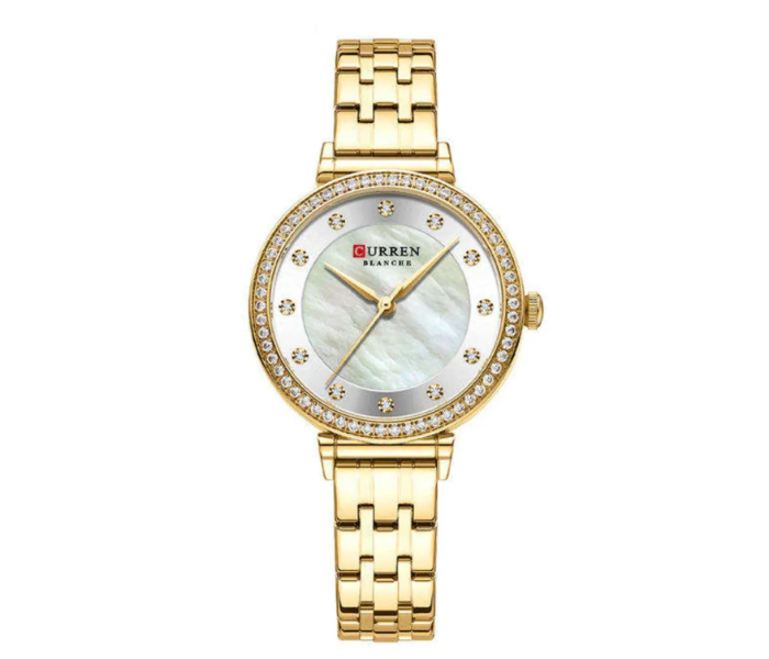 Curren JPN9087GS Stainless Steel Analog Wrist Watch for Women - Silver in UAE