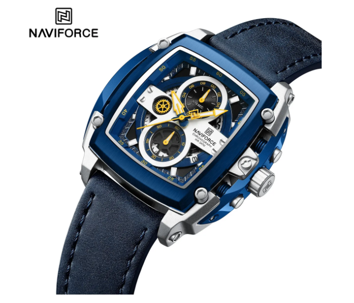 Naviforce NF 8067 Sport Chronograph Quartz Watch for Men - Blue in UAE
