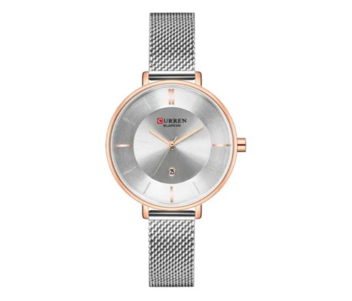 Curren 9037 Steel Analog Quartz Watch For Women - Silver and Rose gold in UAE