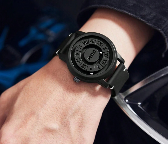 Trending New Men's Creative Magnetic Scrolling Beads Quartz Watch for Men Waterproof watches in KSA