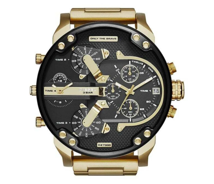 Diesel Men's Mr. Daddy 2.0 Round Shape Stainless Steel Chronograph Wrist Watch 57 mm - Gold - DZ7333 in UAE