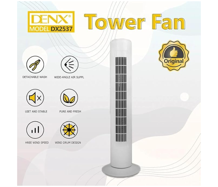Milton Tower Fan 29 Inch 45 Watts White Color Model in KSA