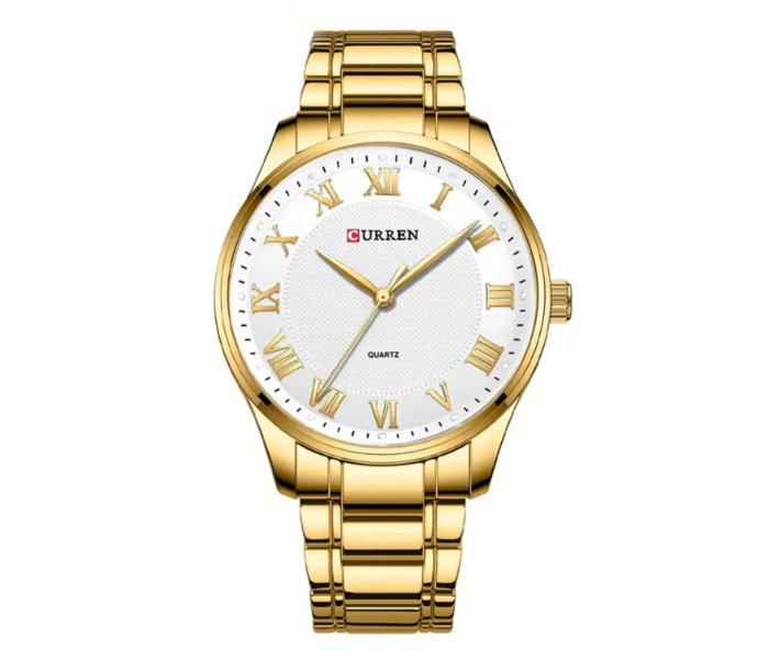 Curren JPN8409GWH 8409 Men’s Gift Watch In White Roman Quartz Wrist Watch - White in UAE