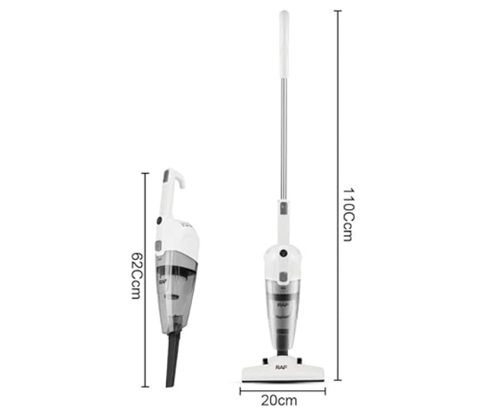 RAF Cordless Stick Vacuum Cleaner 600W Powerful Suction 2 in 1 Handheld and Upright for Carpet Hard Floors and Pet Hair Blue in UAE